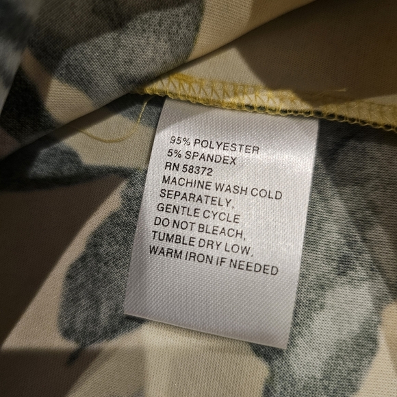 NWT I LE New York Yellow Floral Sheath Dress w/ Pearl Detail Size 18 - Picture 7 of 9